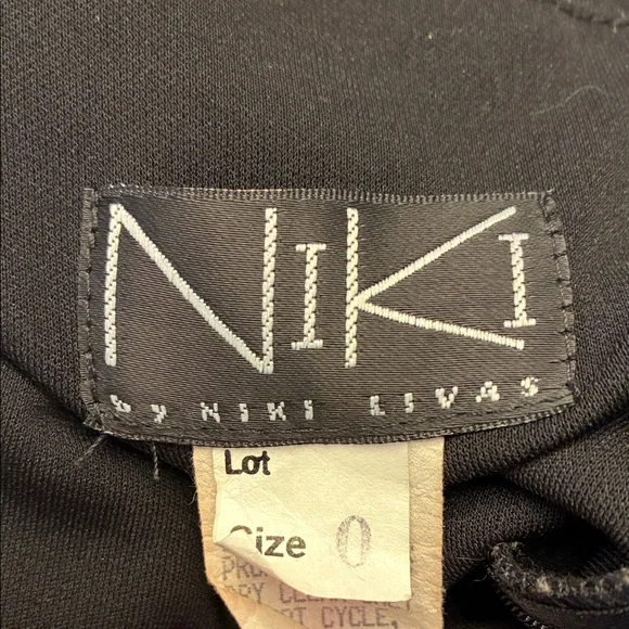 Niki Livas Black High-Low Ruffle Halter Dress - Picture 2 of 7